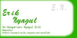 erik nyagul business card